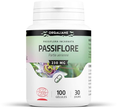 Passiflore Biologique | 690 mg/jour | Passiflora incarnata | Certifié Ecocert | 100 Gélules