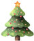 Logbuch-Verlag 200 Weihnachtsbaum Baum Sticker Tannenbaum Aufkleber Weihnachten Weihnachtssticker auf Rolle grün gold Ø 5 cm selbstklebend