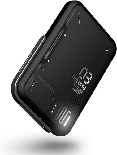 Aulumu M03 Magnetische Kabellose Powerbank [für Mag-Safe] mit Ständer-Akku 3.500mAh, Kabelloses Tragbares Ladegerät Kompatibel mit iPhone 16/15/14/13/12 Serie - Schwarz