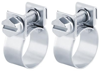 (19-21 mm) 2x Stück Schellen Schelle W1 Stahl Mini Klemmen Schlauchschellen Schlauchklemmen Kraftstoffleitung Rohrschellen (19-21 mm)
