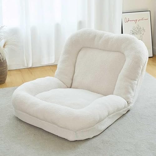 Große menschliche Größe Hundebett für Menschen, Faltbare Teddy Fleece Sitzsack Bett mit 5-Gang-Verstellung, rutschfestes wasserdicht faul Sofa für Menschen & Hunde