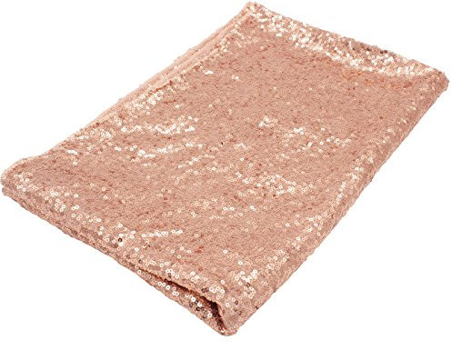 Nappe,Toile CiréE 228x335cm Couverture de table rectangulaire Table à paillettes de paillettes de paillettes Rose Rose Gold Silver Nappe pour la décoration de la maison de mariage ( Color : Rose gold