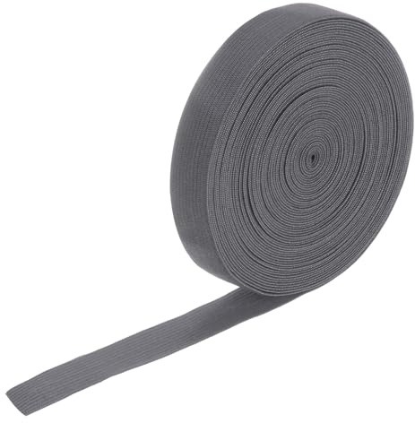 M METERXITY 0,8 Zoll 11 Yards Rolle Elastikbänder zum Nähen Dunkelgrau | mit hoher Elastizität Strickelastikspule, Elastik zum Nähen für Bund/Wigs/Hosen/Basteln DIY Stretchband