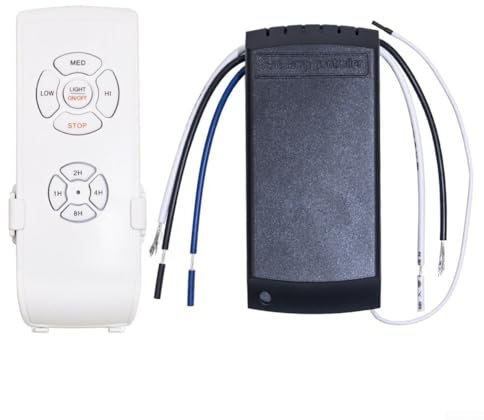 HpLive Kit telecomando per ventilatori a soffitto, telecomando per regolazione di tempo e velocità, cambio a 3 velocità (220 V)