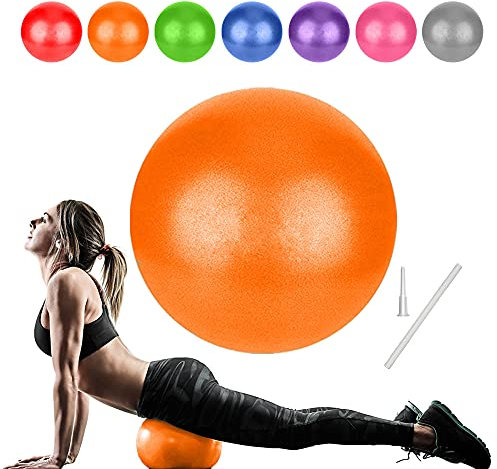 Pilates Ball, Gymnastikball Klein, 22cm Pilatesball, Gymnastikbälle Kinder, Overball Fitnessball Yogaball Fitball Büro Ergonomisch Balancegeräte für Yoga Gymnastik Gym Exercise Fitness Therapiebedarf