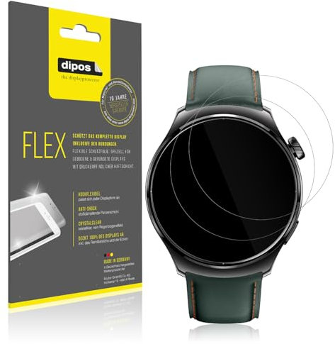 dipos I 2x Flex Schutzfolie kompatibel mit Xiaomi Mibro Lite 3 Folie, 100% Display-Abdeckung, Fingerprint kompatibel, 3D Full Cover Displayschutz Folie