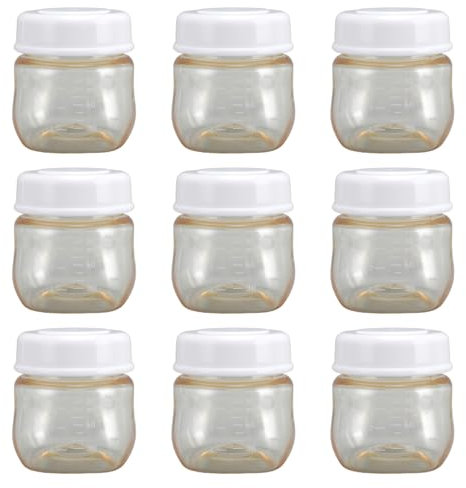 90ml Wide Neck Breastmilk Storage Bottles, Leak Proof Reusable Containers with Spill Proof Lid, for, for Dr. Brown's, Electric Breastpumps