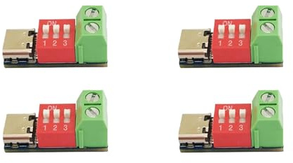 Giwnhvx 4PCS Type-C PD QC Trigger 5V-20V DC Adjustable Voltage Power Module Dial Adjustment Voltage Fast Charging Decoy Module