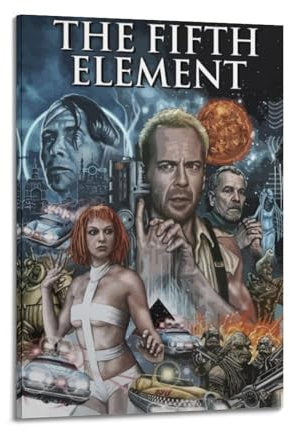 ZLHNBWL Filmposter The Fifth Element, dekoratives Gemälde, Leinwand, Wandposter und Kunstdruck, moderne Familienschlafzimmer-Dekoration, Poster, 30 x 45 cm