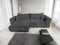 Generisch Ecksofa Berlin 255x160 Cord mit schlaffunktion und bettkasten (Dunkelgrau, POSO 34, Links)