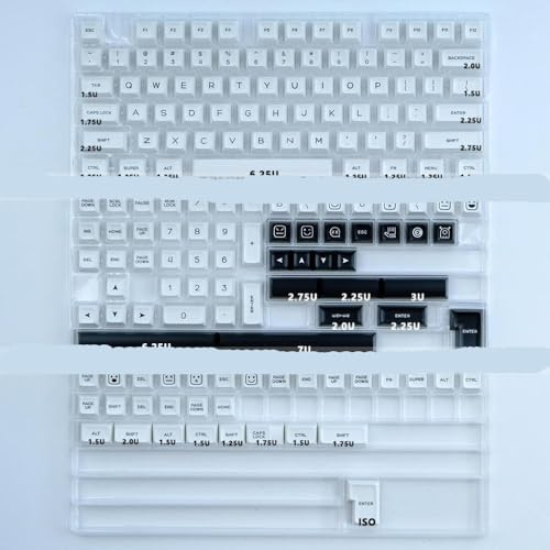QPSJXN KBDIY SA Profile Keycap -Set PBT Double Shot ISO Eingeben Sie 7U -SpaceBar -kompatibel mit Benutzerdefinierten mechanischen Tastatur -Kits(GMK Bow)