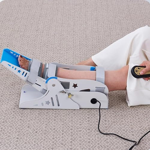 YCNLYSSR Knöchel-Rehabilitationstrainer mit Fernbedienung, elektrische Knöchel-Fuß-Orthese für Dorsalflexions- und Flexionstraining, kann sitzen oder liegen