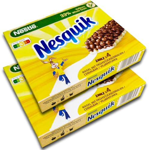 2 er Pack Nesquik Riegel 2 x 4 er Pack 2 x 100 g Schokoriegel Schokolade