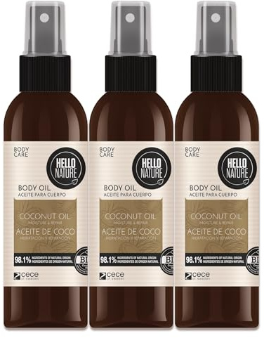 P-Beauty Naturkosmetik Hautöl Körperöl mit Bio Kokosöl, Vitamin E & Mandelöl für geschmeidige, samtweiche Haut - Feuchtigkeitspflege - für trockene Haut - veganes Body Öl - Körperpflege (3x130ml)