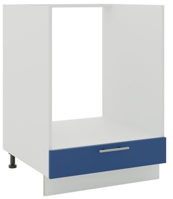 JD Greta Adjustable Kitchen Base Unit - 600mm - Oven Base Cabinet with Drawer (No Worktop) - Navy Matt