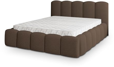 Masseno Polsterbett FALINA Q 120x200 cm, Doppelbett, Bettkasten, Stauraum, Lattenrost Und Kopfteil - Braun, Quelle 25