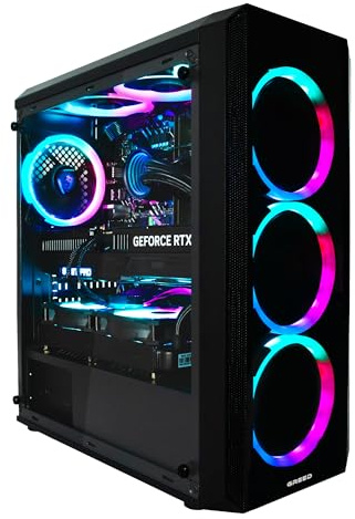 Greed® MK2 Pro - PC Gaming/Gamer - AMD Ryzen 7 5700X + Nvidia GeForce RTX 5070 12 GB - computer 4K + Raytracing - 4,6 GHz - 16 GB RAM DDR4 - Raffreddamento ad acqua - SSD da 2 TB - WiFi + Win11 Pro