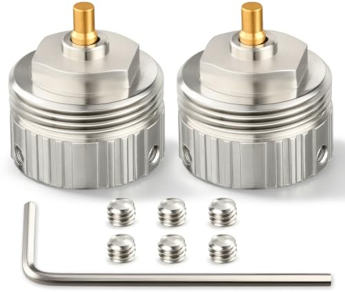 Ancable Metall Heizkörperventiladapter passend für Danfoss RAVL 26mm auf M30x1,5 Thermostatkopf, langlebig Heizung Zubehör (2 Stück)