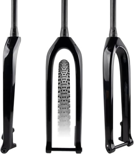 HOMSXPAC 27,5/29 Zoll Carbon-Starrgabel für Mountainbikes, 15x110 mm Boost-Steckachse, Scheibenbremse, 1-1/2 Zoll Gabelschaft, 27,5 Zoll-A