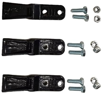 Dpofirs Diente de Cucharón de Excavadora, Paquete de 3 Dientes de Cucharón de Excavación de Acero Al Carbono con Tornillos y Tuercas para Retroexcavadora de Tractor y Reemplazo de Miniexcavadora