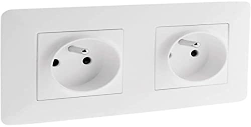 Prise 16A Blanc Double - Artezo - Zenitech