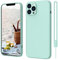 ElestBela iPhone 12 Pro Case, Slim Silicone Case with Microfibre, Scratch-Resistant All-Round Protective Case for iPhone 12 Pro 6.1 Inch Mint Green