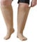 PUTUO Damen Dicke Waden Kompressionsstrümpfe: Herren Kompressionssocken übergröße Stützstrümpfe Männer Kompressionssocken Frauen Thrombosestrümpfe für Sport Flug Beige 4XL 1 Paar