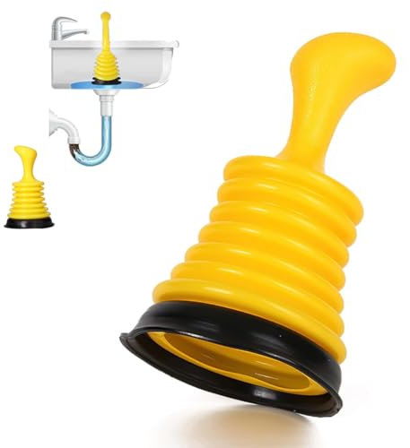 WOOXGEHM Pömpel Pümpel, Saugnapfdesign Klein Pömpel Abfluss, Spül und Abflusskolben, Rohrreinigungswerkzeug für Küche, Waschbecken, Bad und Dusche, Klein, Verhindert Verstopfungen