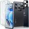 LK Schutzfolie für Xiaomi Redmi Note 12 Pro/12 Pro+ 5G (nicht für 4G) Panzer Schutzglas mit Rahmen-Installationshilfe, 3 Folie und 3 Kameraschutz, Kratzfest 9H Härte Glasfolie, HD Displayschutz