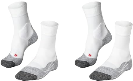 FALKE Herren Laufsocken RU3 Comfort M SO Funktionsgarn Antiblasen 1 Paar, Weiß (White-Mix 2020), 44-45 (Packung mit 2)