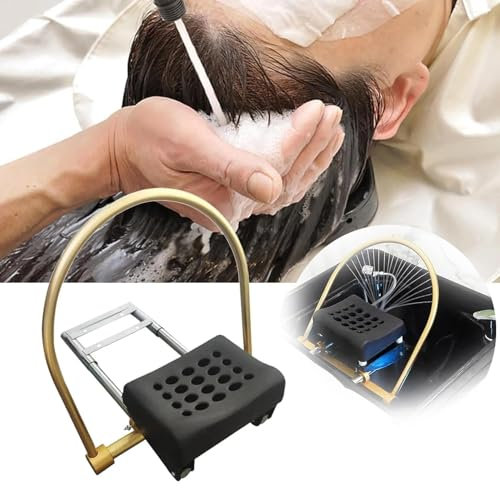 IINCOOY Support Circulation d'eau avec Kit d'oreiller, Équipement Bassin Shampoing, Équipement Spa Tête Cadre Circulation d'eau, Accessoires Lit Shampoing Douche, Traitement des Cheveux Fumigation