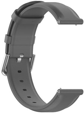 Lederarmband Kompatibel mit Fossil Gen 5 Crewmaster Hybrid/Explorist Armbänder, 22mm Weiche Ersatzriemen Leder Uhrenarmbänder Ersatzarmband Wasserdicht Replacement Armband, Grau