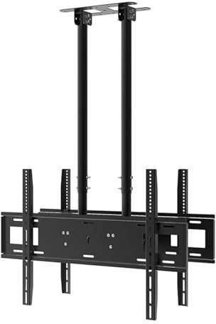 CAMEKIGZ Verstellbare TV-Deckenhalterung, TV-Wandhalterung, TV-Halterung für 2 Bildschirme, neigbare TV-Halterung für 40-86 Zoll Fernseher, Deckenmontage TV-Halterung, VESA Max 600 x 400 mm