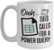 YIVXA Mug 11 oz This Calls for a Power Query Mug Funny Excel PowerBi Software Technician Consultant White Ceramic Coffee Cup for Men Women