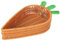 Bread Baskets for Serving Small Carrot Shaped Wicker Easter Basket 11.6x7.7x2.8 Inch Decorative Plastic Woven Basket for Fruit Candy Bread Food, Easter Party Favors