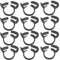 M METERXITY 12-Pack Double Gripping Nylon Hose Clamps, 1/2 12.3-13.3mmmm Double Snap Grip Adjustable Ratcheting Clamps for Connecting/Fastening/Sealing Hose/Pipes/Tubing Clamp [Black]