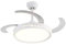 YASTA Ventilatore Da Soffitto con Luce LED e Telecomando con Pale A Scomparsa 60 + 60 Watt Tre Temperature Di Luce Fredda Calda Naturale Ultra Slim e Silenzioso