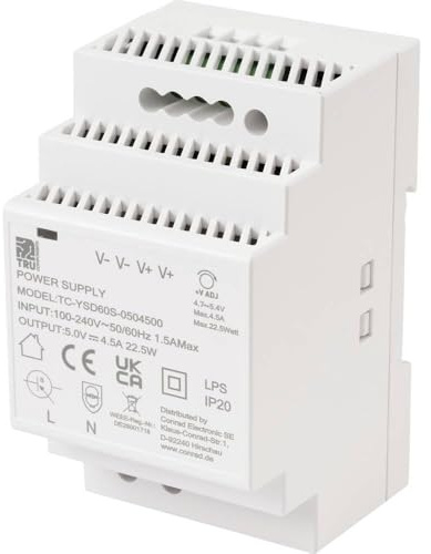 TRU COMPONENTS TC-13710876 Hutschienen-Netzteil (DIN-Rail) Verbrauch (Standby) 0.3 W 5 V/DC 4.5 A 22.5 W Anzahl Ausgäng