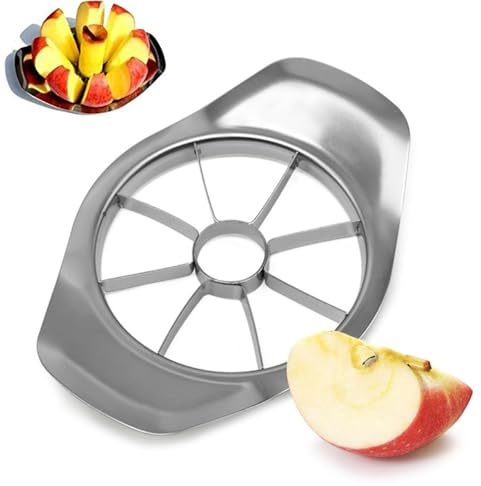 Addein Apple Slicer and Corer, Stainless Steel Apple Cutter, Kitchen Gadget for Quick Uniform Fruit Slices, Ideal for Apples, Pears, Onions