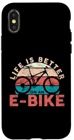 Life is better with an e-bike electric bike battery Case for iPhone X/XS