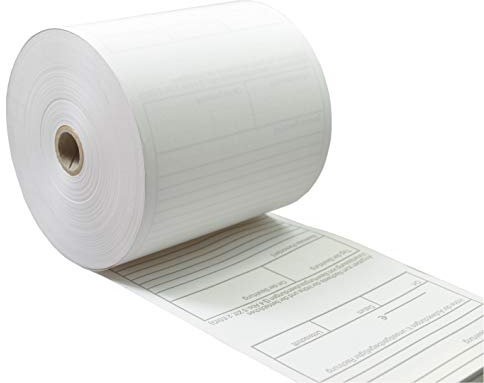 50 Stck. EC Thermorollen 80mm x 80m x 12mm [Rollendurchmesser 78mm] Bewirtungsbelegaufdruck auf der Rueckseite Kassenrollenpapier aus 55g/m2 starken Thermopapier