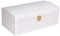 Creative Deco Weiß Holztruhe Holzkiste mit Deckel und Schloss | 34,5 x 18 x 13,8 cm | Hochzeit Schatztruhe Groß Spielzeugkiste Holzbox Lackiert Kasten ohne Griffen | für Wertsachen und Spielzeuge