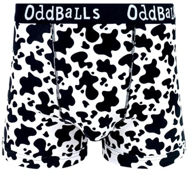 OddBalls Mens Boxers – 1 Pack, Classic Fit Cotton Boxer Shorts, Underwear with Elastic Waistband – Breathable, Soft Mens Boxer Briefs