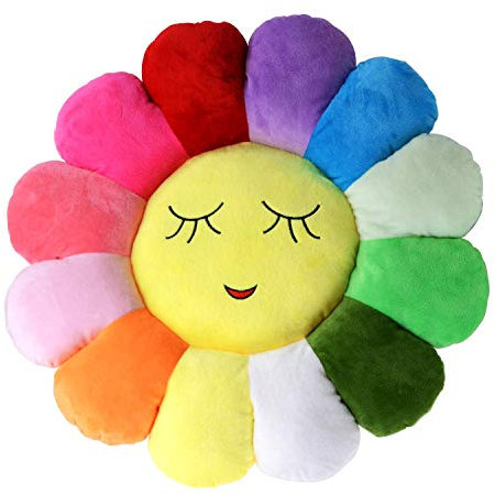 LADAMI 50,8 cm Sonnenblumen-Bodenkissen für Kinder, weiches Sitzkissen, Stuhlkissen, Sofa-Pads für Mädchenzimmer und Babyzimmer, Heimdekoration