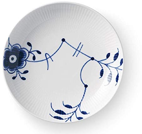 Royal Copenhagen Blue Fluted 1016904 - Piatto rotondo in porcellana, 20 cm, colore: Blu