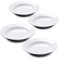 WM Bartleet & Sons 1750 TSET130 Traditional Set of 4 Porcelain Individual Soup, Cereal, Rice, Noodle, Salad Bowls with Rim 22cm – White