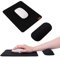 SenseAGE Mouse Mat and Wrist Support Set, Ergonomic Mouse Pad, Wrist Rest Mouse Pad with Non-Slip Base, Smooth Surface, Easy Sliding, Wrist Pain Relief, Compatible with Laser and Optical Mice, Black