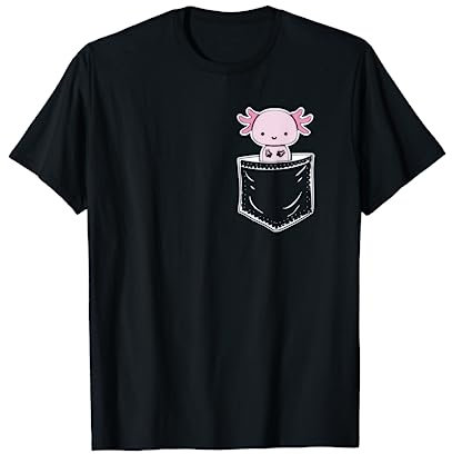 Axolotl Inside Pocket Watching You- Gehender Fisch Axolotl T-Shirt