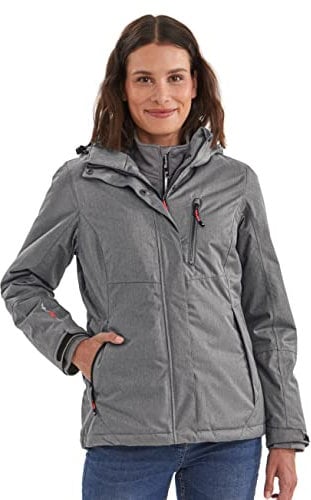 Killtec Damen Funktionsjacke Mit Abzippbarer Kapuze Nira, anthrazit, 36, 32262-000