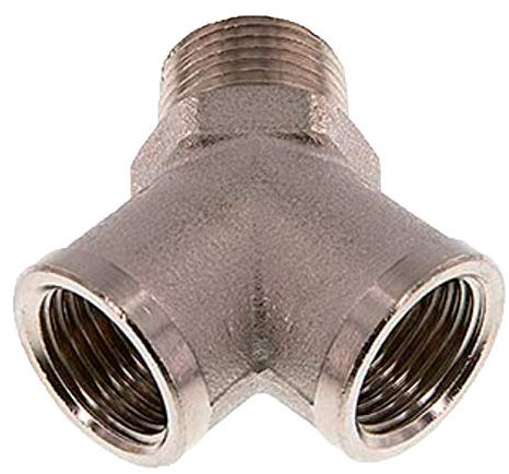 Qualitäts Druckluft Kupplung Stecker Verteiler Wanddose | Wunschausführung auswählen >>> 2-fach Verteiler mit 3/8 Zoll Innengewinde und Außengewinde
